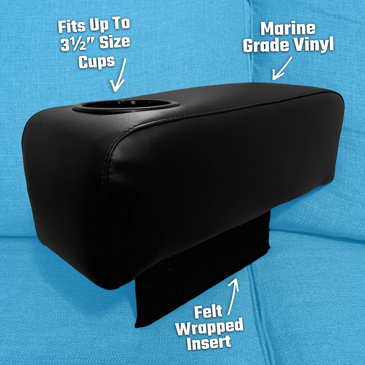 RV Armrest Cupholder - Black