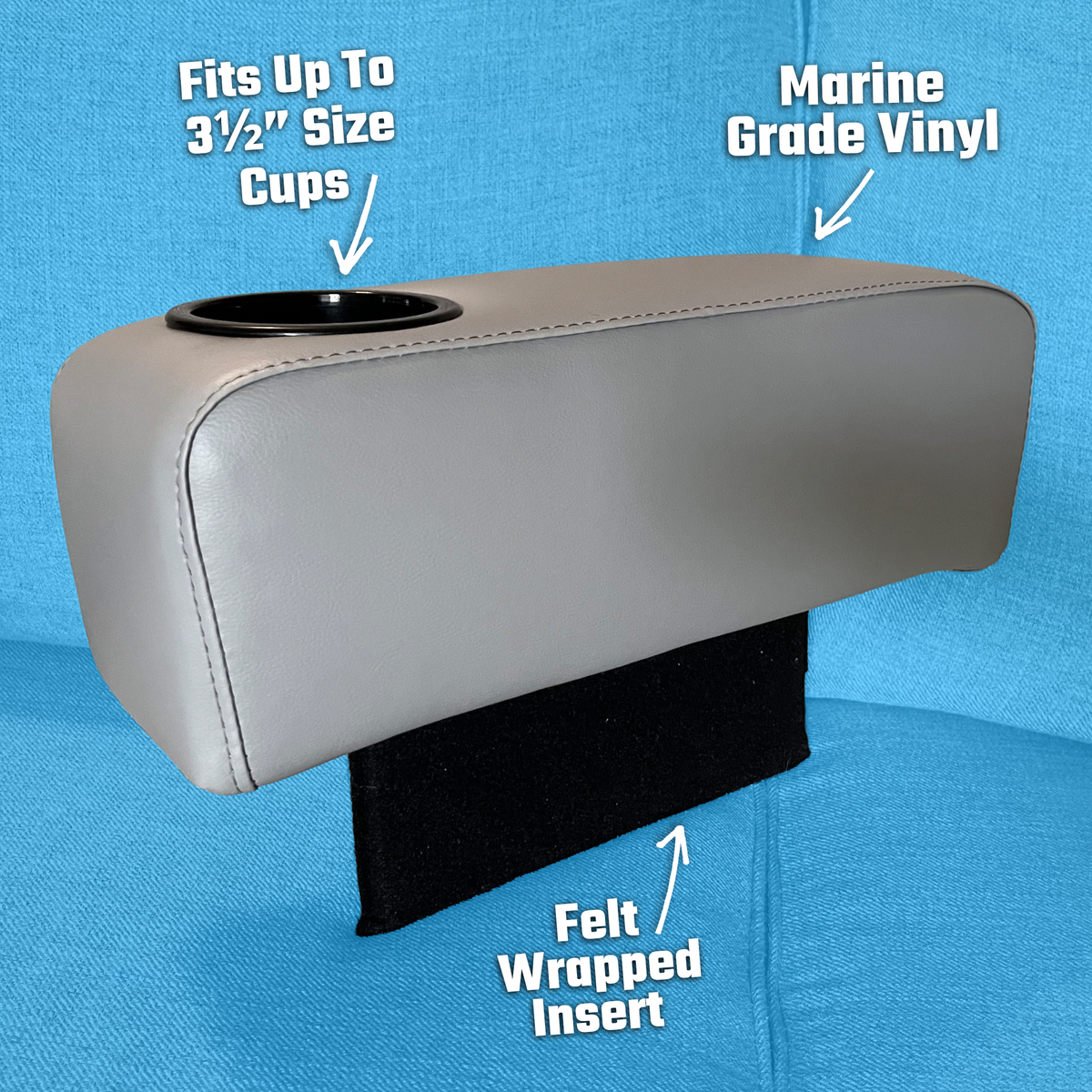 RV Armrest Cupholder - Light Grey